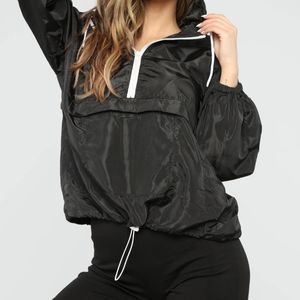 Down To Play Windbreaker Jacket - Black